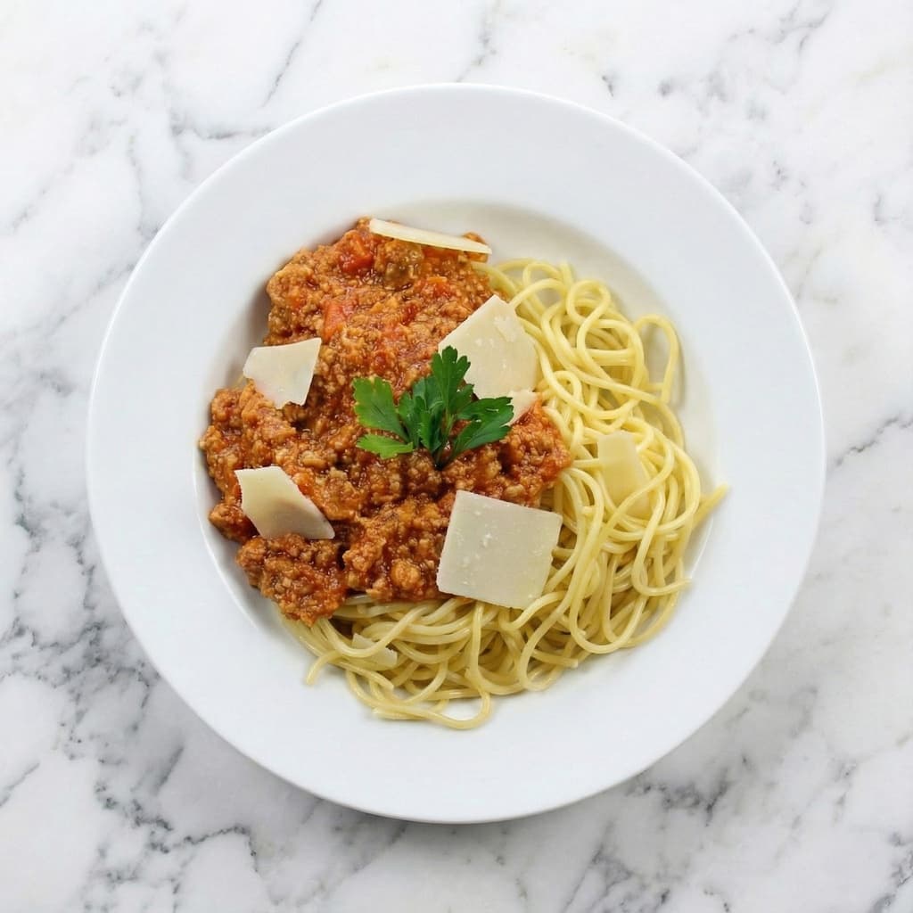 SPAGHETTI BOLOGNESE (100% GEVOGELTEGEHAKT) 