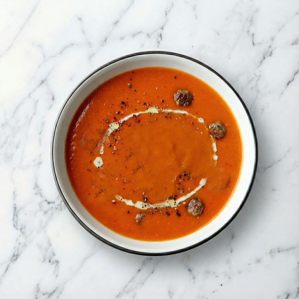 VELOUTÉ VAN TOMATEN / GEHAKTBALLETJES (1/2 L)