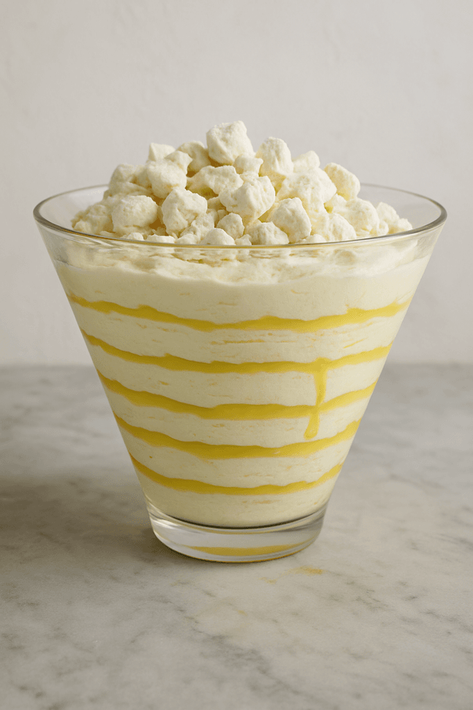 PAVLOVA MET CITRUSVRUCHTEN IN VAAS