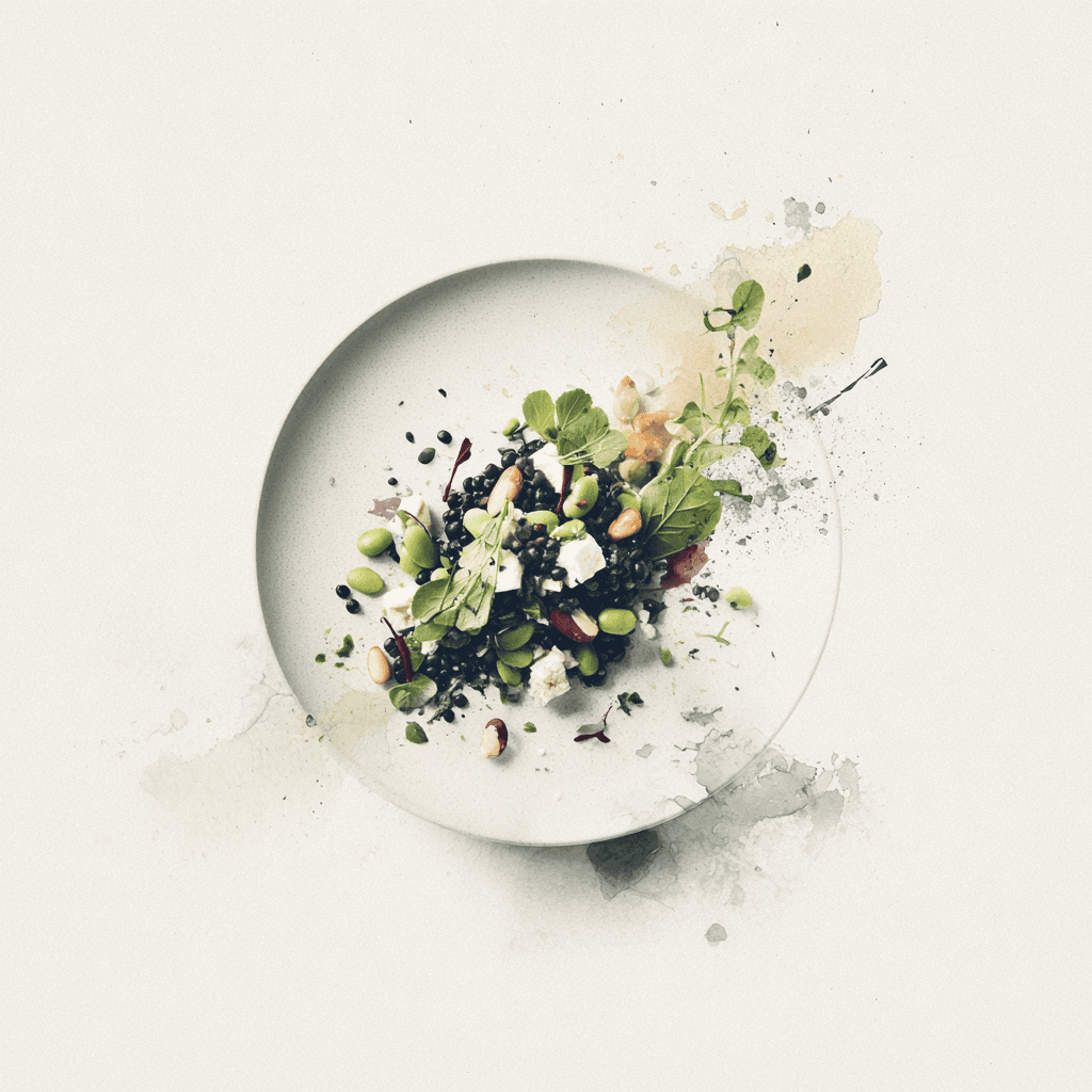 3 - 13E BLACK LENTILS SALAD / FETA / EDAMAME / ALMONDS