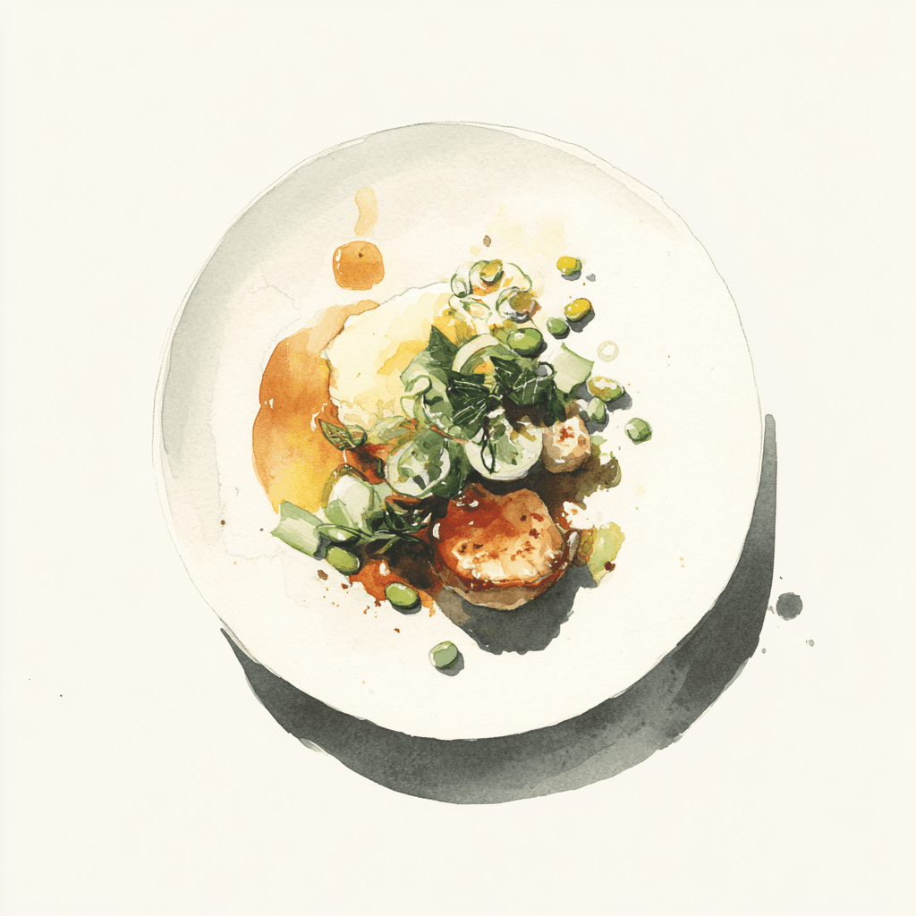 3 - 14P VOL-AU-VENT, LEEKS AND EDAMAME WITH GRILLED ONIONS, MASHED POTATOES