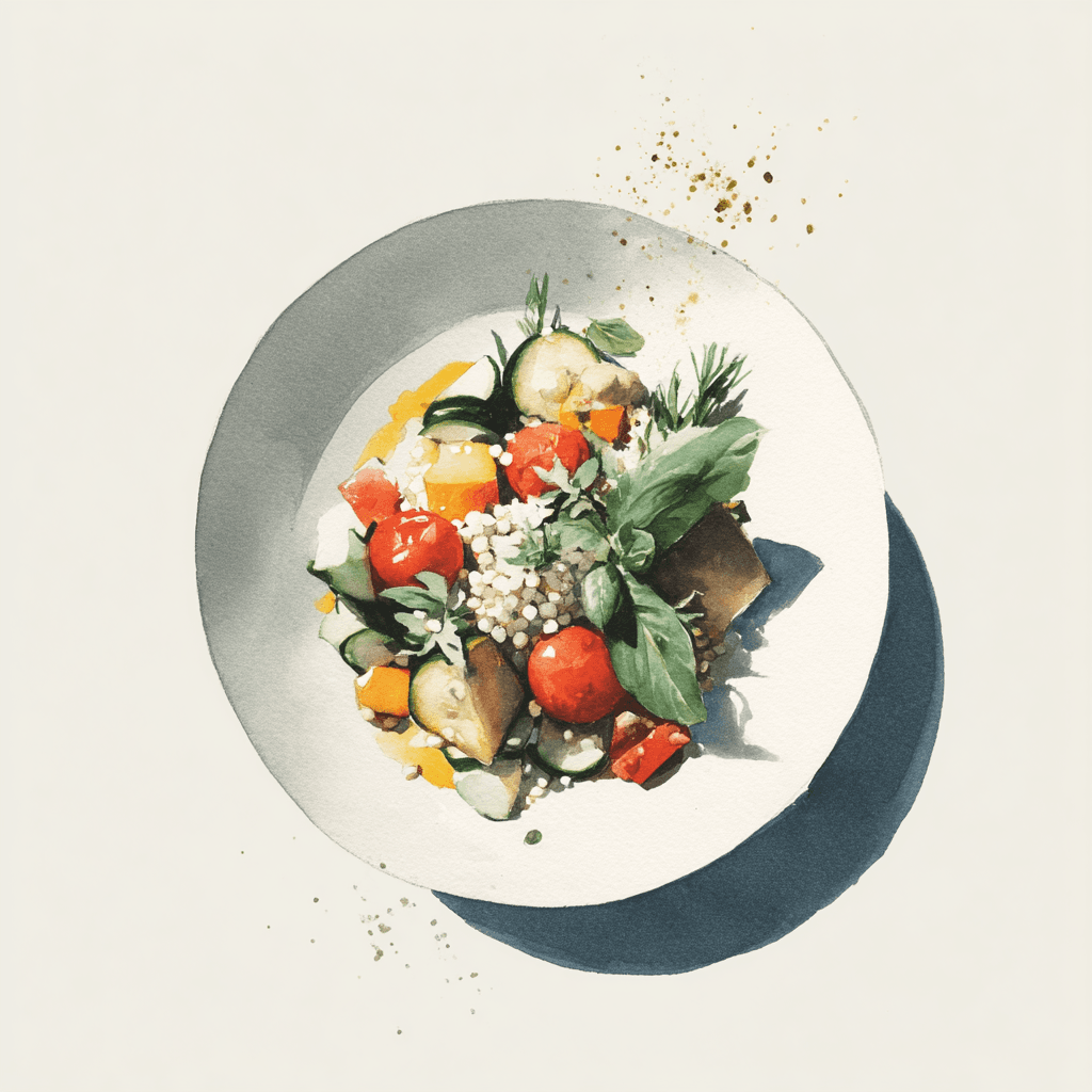 4 - 5E POIVRONS / COURGETTES / CAROTTES / AUBERGINES / HOUMOUS