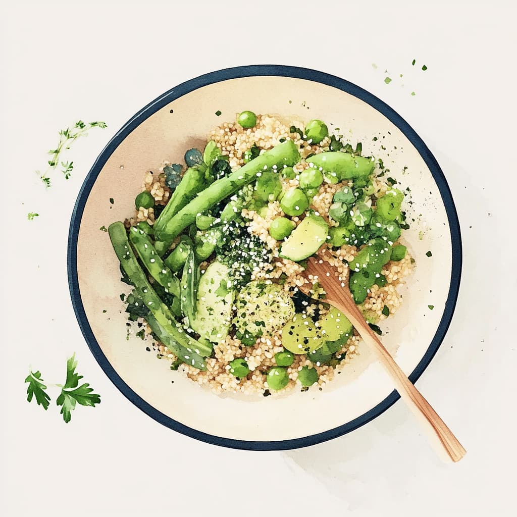 1 - 9E WHITE CABBAGE SALAD / WAKAME / WASABI DRESSING / HORSERADISH / HERBS