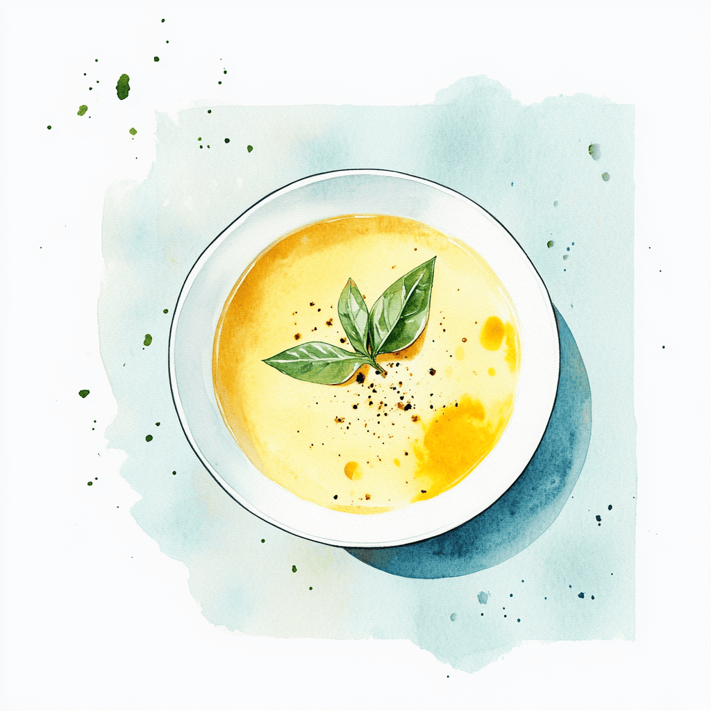 1 - 10E VELOUTE OF YELLOW PEPPER / BASIL