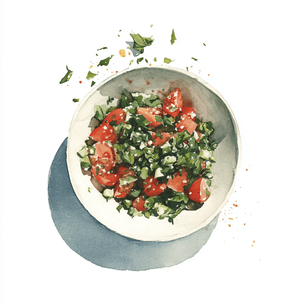 2 - 3E LIBANESE TABOULEH, TOMATEN, GROENE KRUIDEN