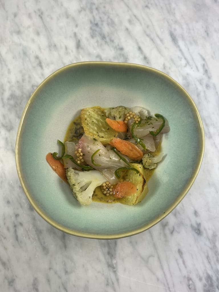 SEA BREAM TIRADITO WITH DASHI JELLY