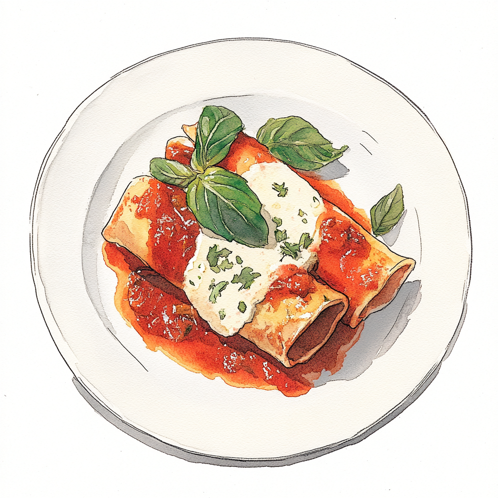 CANNELLONI RICOTTA / SPINACH / TOMATO SAUCE WITH BASIL - 450g