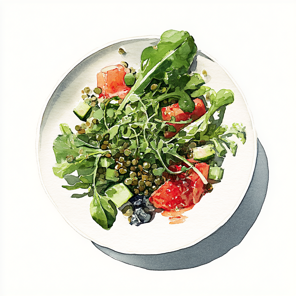 2 - 13E SALADE DE LENTILLES VERTES DU PUY ET DUXELLES DE LEGUMES