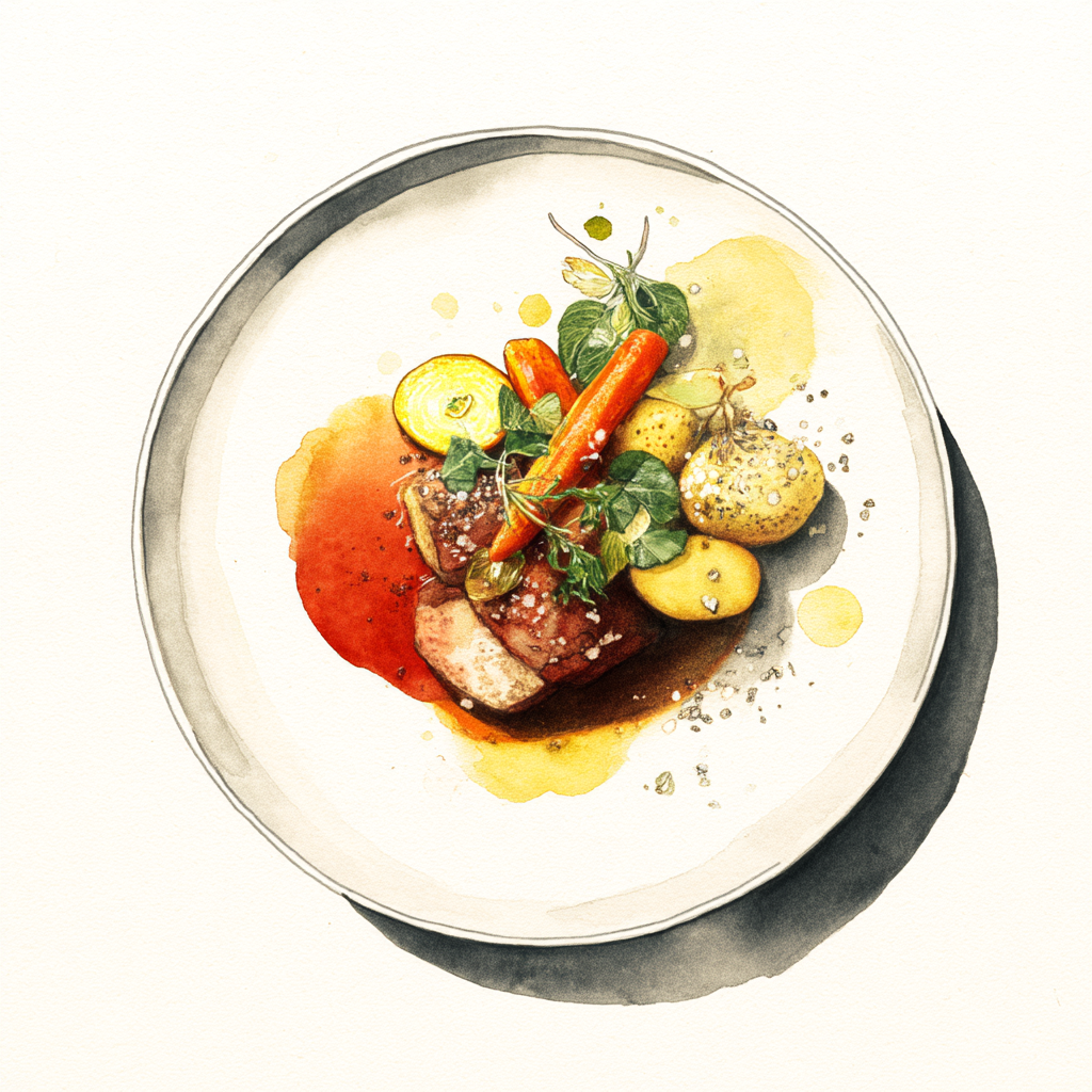 2 - 13P NAVARIN D'AGNEAU, JEUNES CAROTTES ET CELERI, POMMES DE TERRE AU GROS SEL ET ROMARIN