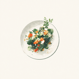 [525307 - 92 / FTK] 3 - 7E SEASONAL VEGETABLE TABBOULEH (PARSNIP, PUMPKIN, ONIONS) / GINGER / GREEN HERBS