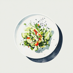 [525309 - 92 / FTK] 3 - 9E 3 BEANS SALAD / SUN-DRIED TOMATOES / CARROTS / LEMON / GREEN HERBS