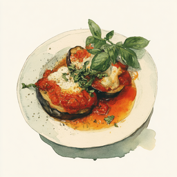 [526402 - 92 / FTK] 4 -2P EGGPLANT PARMIGIANA WITH GREEN LENTILS