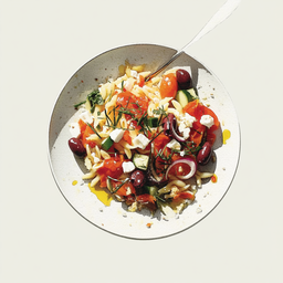 [525205 - 92 / FTK] 2 - 5E SALADE DE PATES GRECQUES, OLIVES, TOMATES SECHEES ET FETA