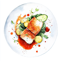 [526206 - 92 / FTK] 2 - 6P CORDON BLEU DE VOLAILLE, SAUCE EMMENTAL ET PARMIGIANO, COURGETTES GRILLEES, JEUNES POUSSES D'EPINARDS, QUARTIERS DE POMMES DE TERRE