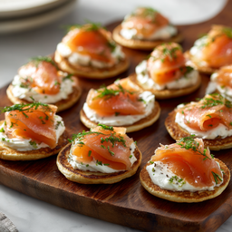 [7942 - 80 / FTK] PLATEAU BLINIS AU SAUMON FUME (Prix/pers)